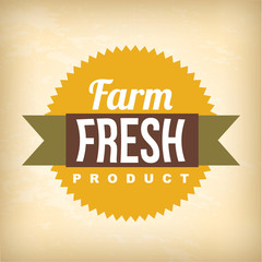 Canvas Print - farm fresh label