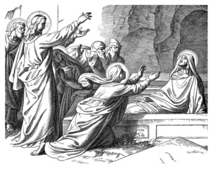 Wall Mural - Biblical Scene : Resurrection of Lazarus - Miracle