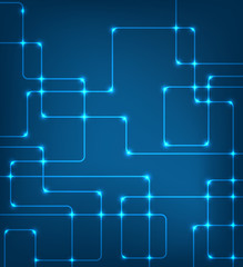 Poster - EPS10 vector modern hi-tech glowing background illustration