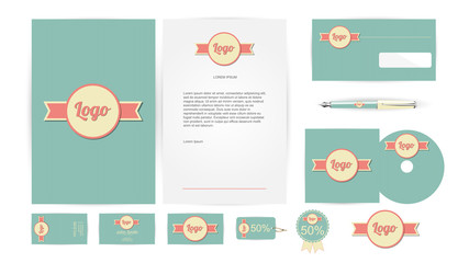corporate identity templates in vector illustration