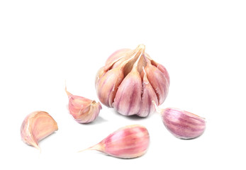 Canvas Print - Fresh garlic and cloves.