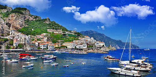 Board z aluminiowym obramowaniem Oszałamiające wybrzeże amalfi. 