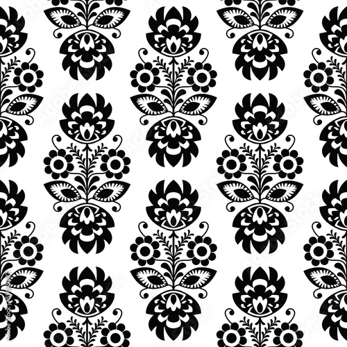 Plakat na zamówienie Seamless traditional floral polish pattern - ethnic background