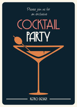 Cocktail Retro Poster