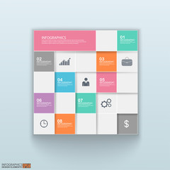 Aufkleber - Abstract paper infographic