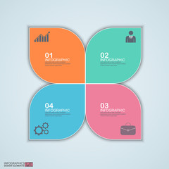 Aufkleber - Abstract paper infographic