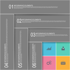 Aufkleber - Abstract paper infographic