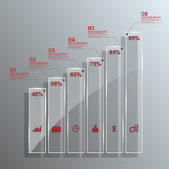 Aufkleber - Abstract paper infographic