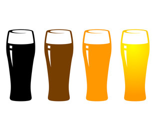 Wall Mural - colorful beer glass