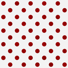 Red Polka Dots On White Textured Fabric Background