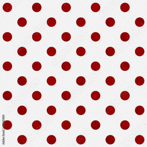 Fotoboard na płycie Czerwone kropki na białym tle z teksturą tkaniny