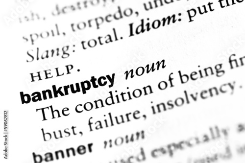 Dictionary Definition Of Bankruptcy Buy This Stock Photo And