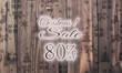 © Thomas R. - wooden Christmas discount 80 percent off symbol with presents