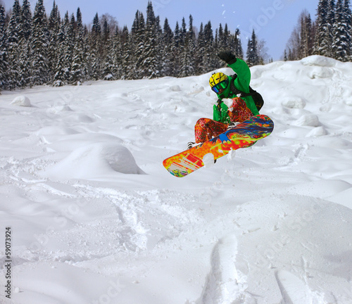 Board z aluminiowym obramowaniem Skoki na snowboardzie