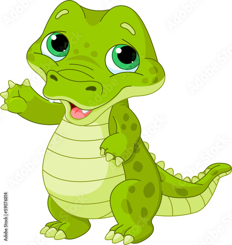 Obraz w ramie Baby alligator