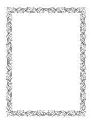 maple leaf frame black silhouette