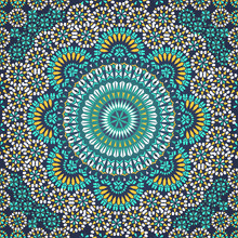Seamless Pattern In Mosaic Ethnic Style.