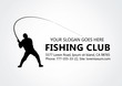 Fishing logo, fisherman logotype