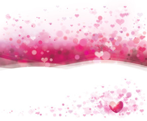 Wall Mural - vector pink background with hearts for valentine's day design.