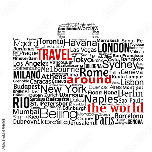 Plakat na zamówienie Travel around the world concept