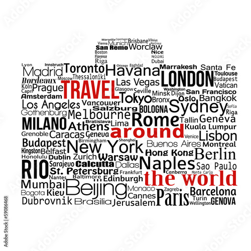 Fototapeta do kuchni Travel around the world concept