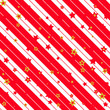 canvas print picture - Rot, weißes Geschenkpapier mit goldenen Sternen