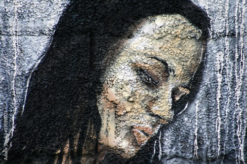 Cuadros en Lienzo maladie de peau,visage,peinture