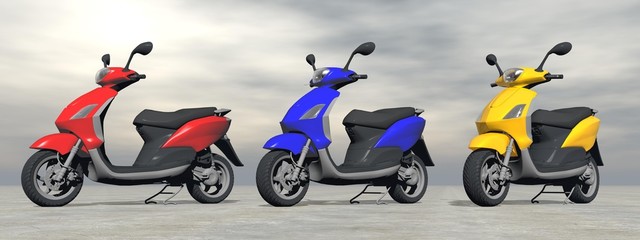 Scooters - 3D render