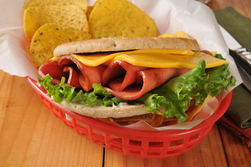 Wall Mural - Fried bologna sandwich