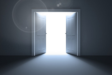 Aufkleber - Doors opening revealing light