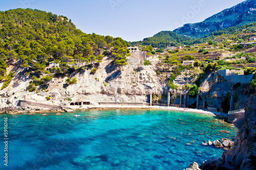 Naklejka samoprzylepna Błękitna laguna w Mallorca wyspie