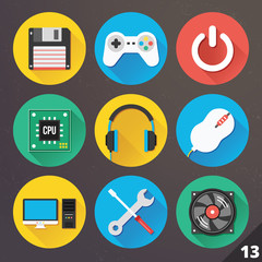 Wall Mural - Vector Icons for Web and Mobile Applications. Set 13.