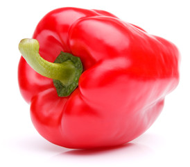 Poster - Red sweet bell pepper isolated on white background cutout