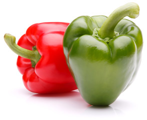 Wall Mural - Sweet bell pepper isolated on white background cutout