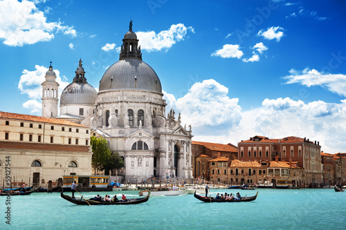 Tapeta ścienna Kanał grande i bazylika santa maria della salute, wenecja, włochy