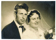 Wedding Day, Bride And Groom - Circa 1955