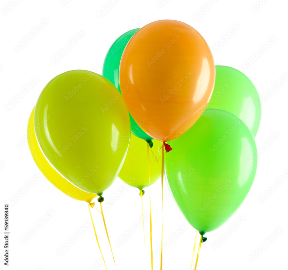 Colorful balloons isolated on white