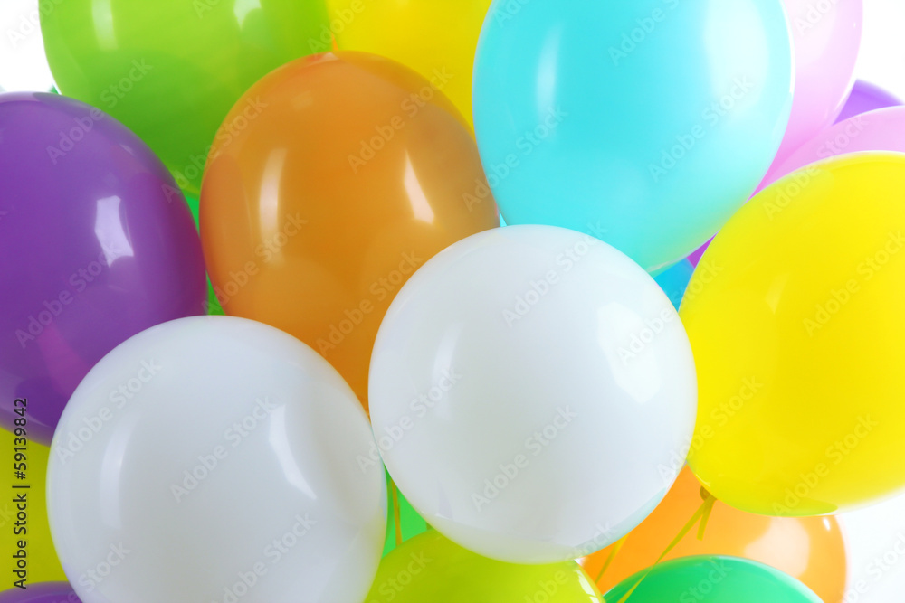 Colorful balloons isolated on white