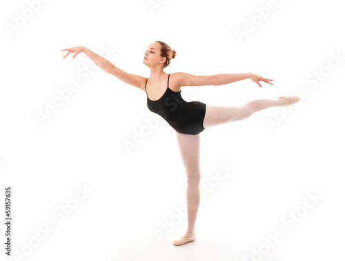 Foto-Stoff bedruckt - Young ballet dancer posing (von Shmel)