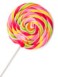 Colorful Sweet Lollipop For Children On White Background