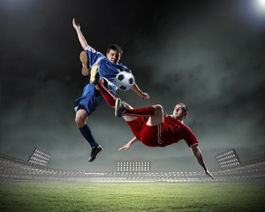 Wall Mural - Two football player