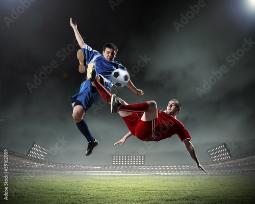 Foto-Stoff bedruckt - Two football player (von Sergey Nivens)
