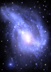 Wall Mural - galaxy in a free space