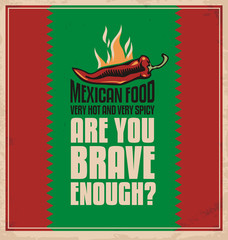 Wall Mural - Creative poster design concept for mexican food