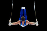 Gymnast Performing On The Rings