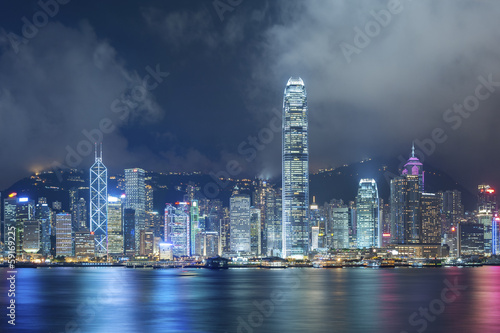 Naklejka samoprzylepna Victoria harbor w hongkongu