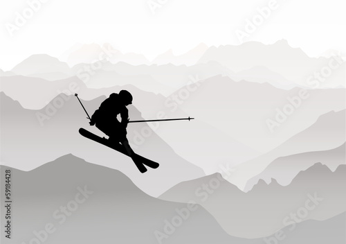 Dekoracja na wymiar  narciarz