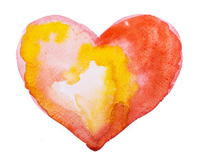 Wall Mural - watercolor heart. concept - love, relationship, art, painting