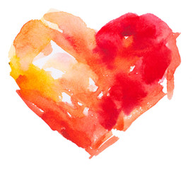 Wall Mural - watercolor heart. concept - love, relationship, art, painting