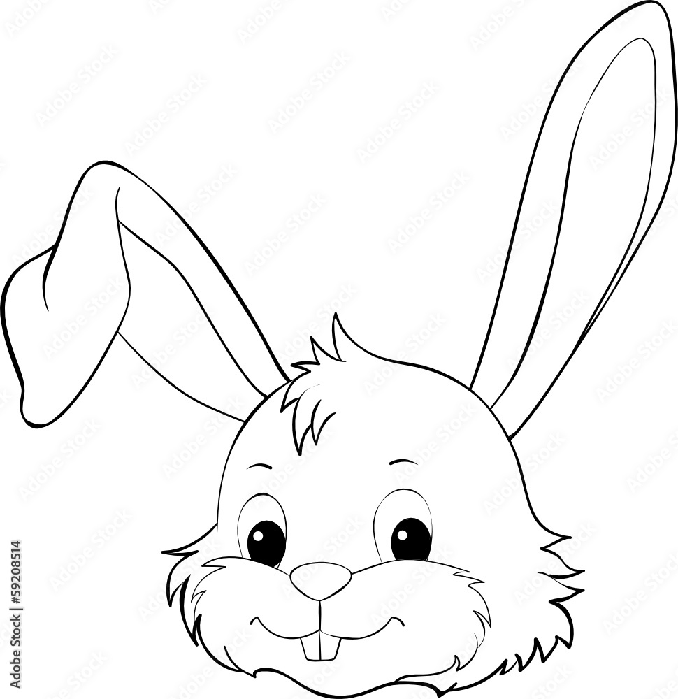 Poster Osterhase Kopf Ausmalbild Böcke - Böcke Poster | Wallsheaven